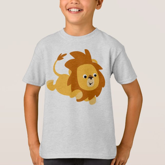 Camiseta de los niños de león, Personalizado lindo (Anverso)