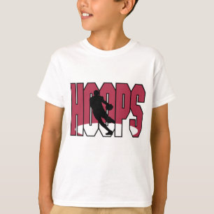 Camiseta de los niños de los aros de baloncesto