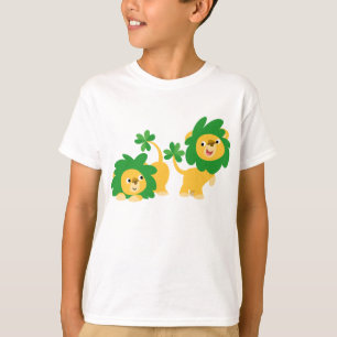 Camiseta de los niños de los leones del dibujo