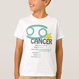 Camiseta de los niños de los rasgos del cáncer