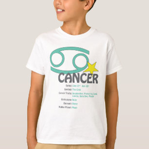 Camiseta de los niños de los rasgos del cáncer