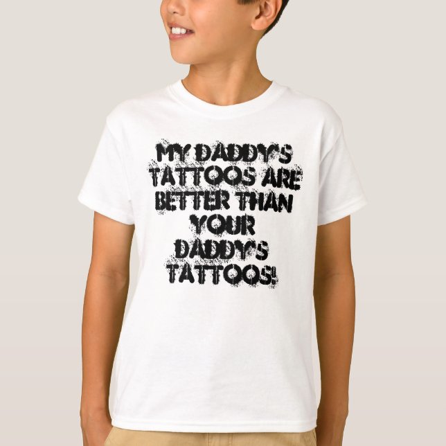 Camiseta de los niños de los tatuajes de mi papá (Anverso)