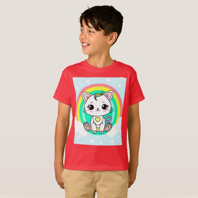 Camiseta de los niños del barrio del arcoiris (Anverso completo)