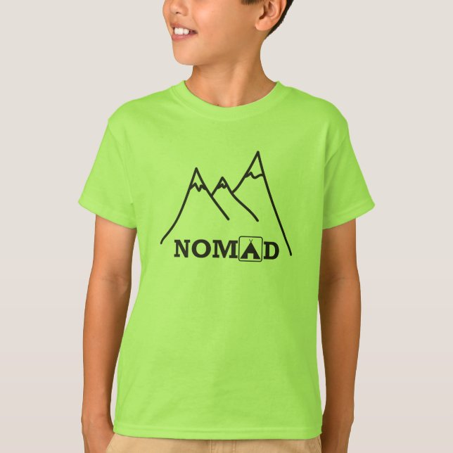 Camiseta de los niños del explorador del nómada (Anverso)