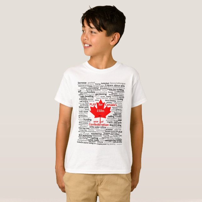 Camiseta de los niños del juego de Canadá 150 (Anverso completo)