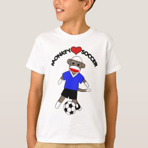 Camiseta de los niños del mono del calcetín del