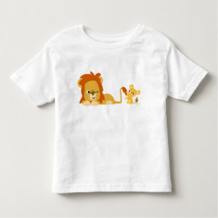 Camiseta de los niños del papá y de Cub del león
