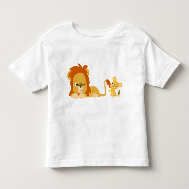 Camiseta de los niños del papá y de Cub del león (Anverso)