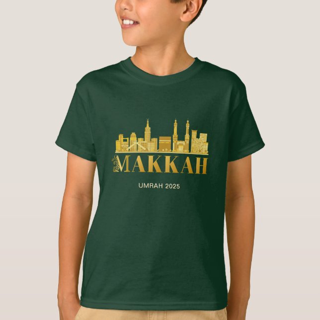 Camiseta de los niños del personalizado Makkah - H (Anverso)