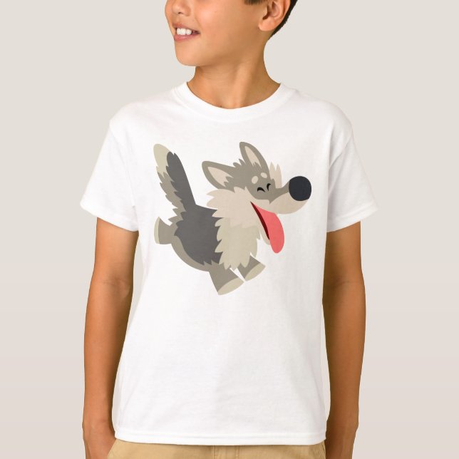 Camiseta de los niños del Personalizado Wolf (Anverso)