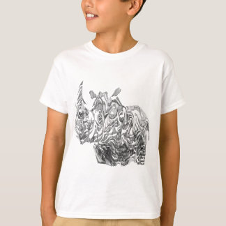 Camiseta de los niños del rinoceronte del