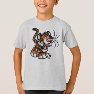 Camiseta de los niños del tigre del dibujo animad