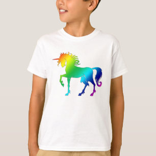 Camiseta de los niños del unicornio del arco iris