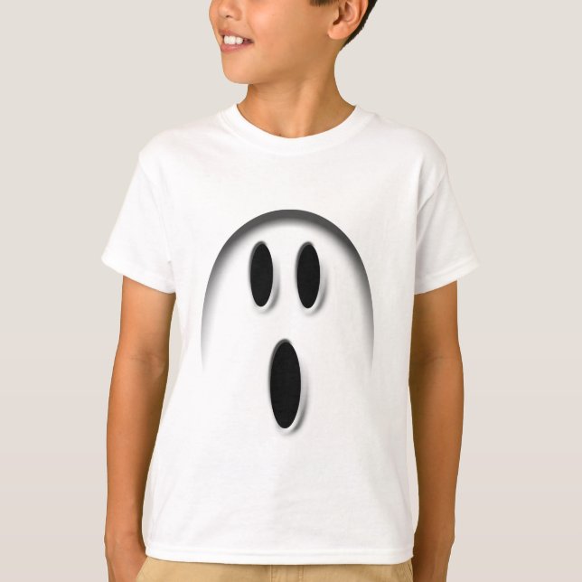 Camiseta de los niños fantasma de Halloween blanco (Anverso)
