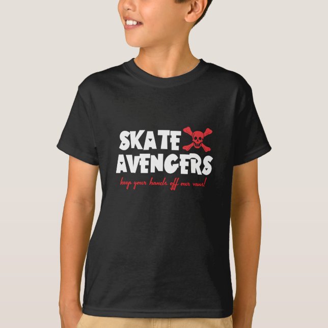 CAMISETA de los NIÑOS - vengadores del patín - (Anverso)