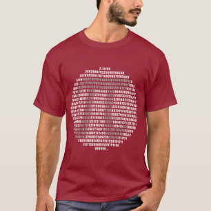 Camiseta de los números del círculo pi