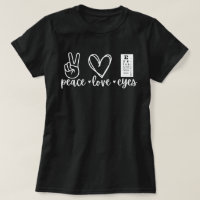 Camiseta de los ojos de amor por la paz, regalo op