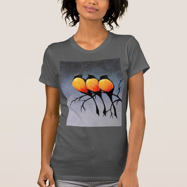 Camiseta de los pájaros rojos (Anverso)