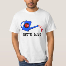 Camiseta de los pares de la familia de la regadera