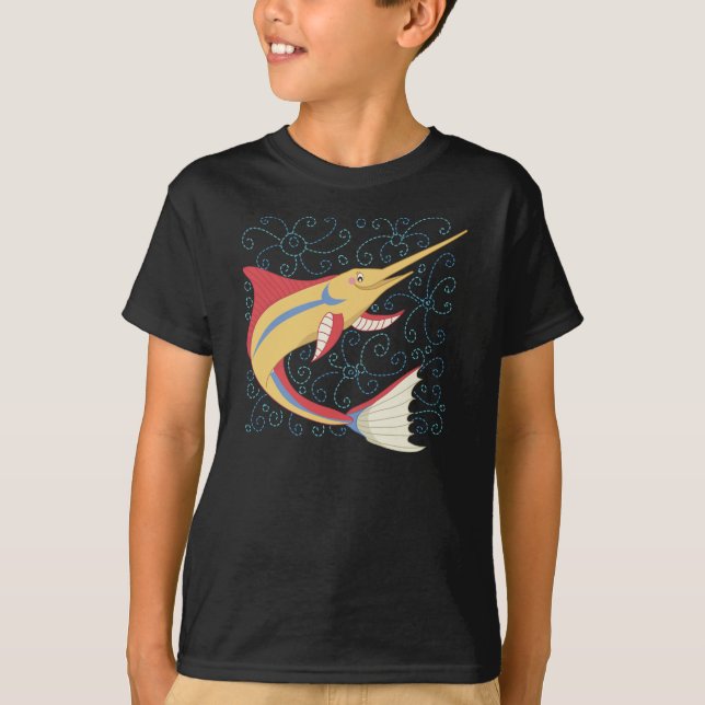 Camiseta de los peces espadas (Anverso)