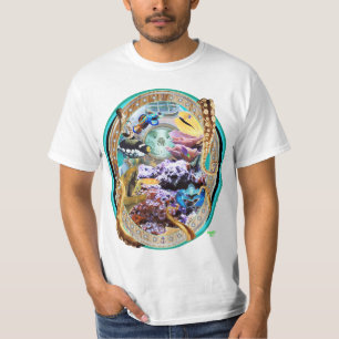 Camiseta de los peces marinos del arrecife de