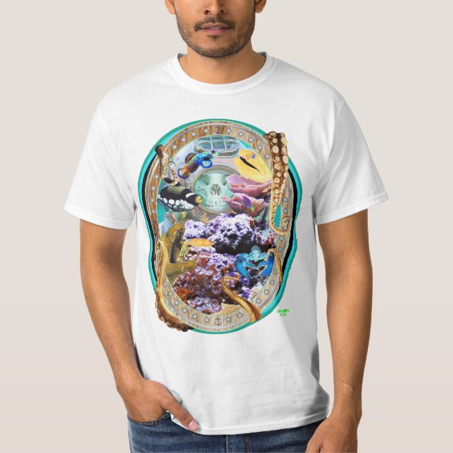 Camiseta de los peces marinos del arrecife de (Anverso)
