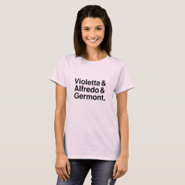 Camiseta de los personajes de La traviata