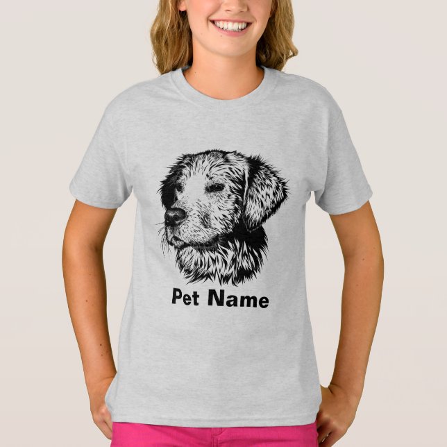 camiseta de los personalizados peludos chicas de p (Anverso)