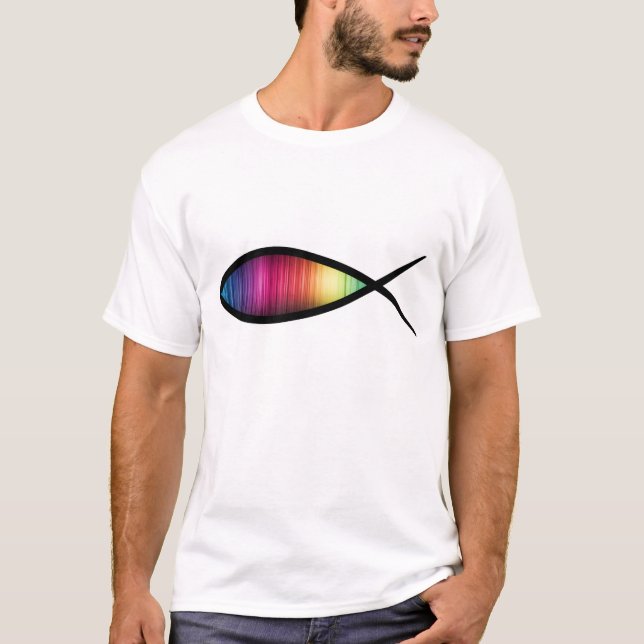 Camiseta de los pescados de arco iris (Anverso)