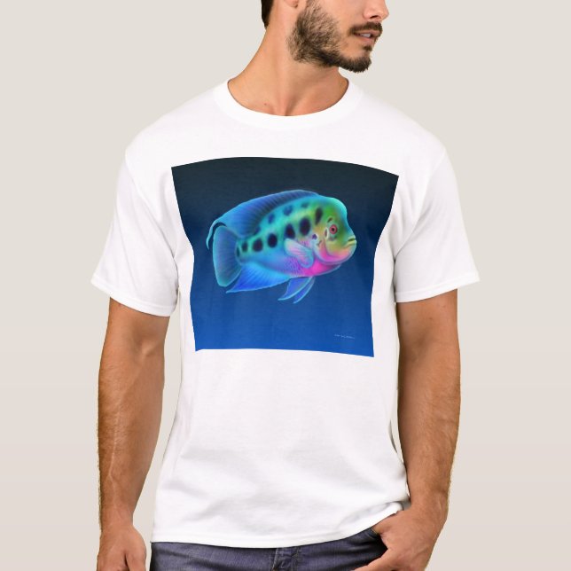 Camiseta de los pescados de Cichlid de Flowerhorn (Anverso)