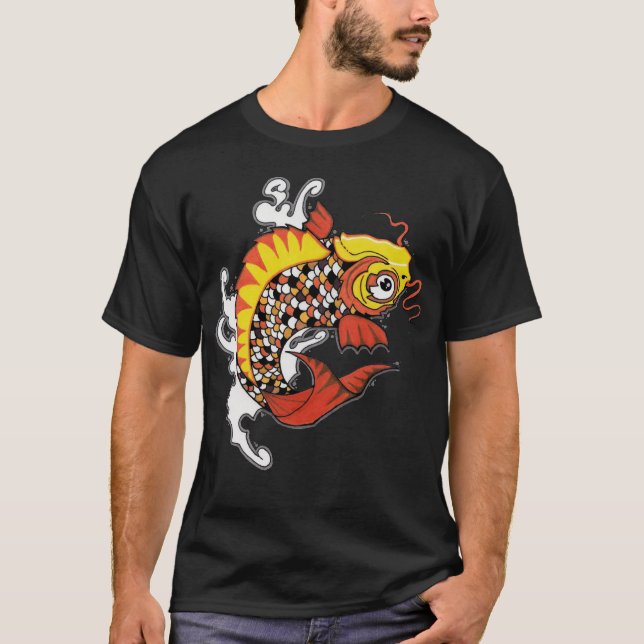 Camiseta de los pescados de Koi (Anverso)