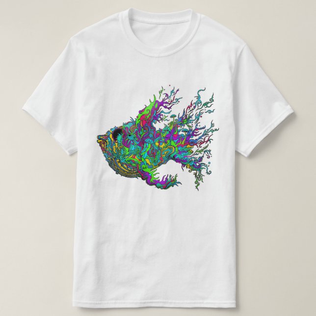 Camiseta de los pescados de mar profundo (Diseño del anverso)