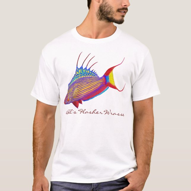 Camiseta de los pescados del filón del Wrasse el (Anverso)