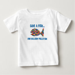 CAMISETA DE LOS PESCADOS DEL GLOBO PARA EL BEBÉ O