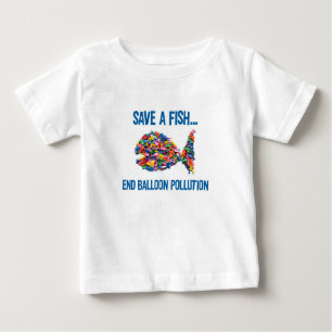 CAMISETA DE LOS PESCADOS DEL GLOBO PARA EL BEBÉ O