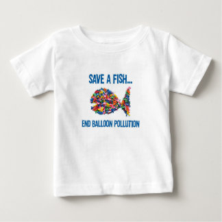 CAMISETA DE LOS PESCADOS DEL GLOBO PARA EL BEBÉ O