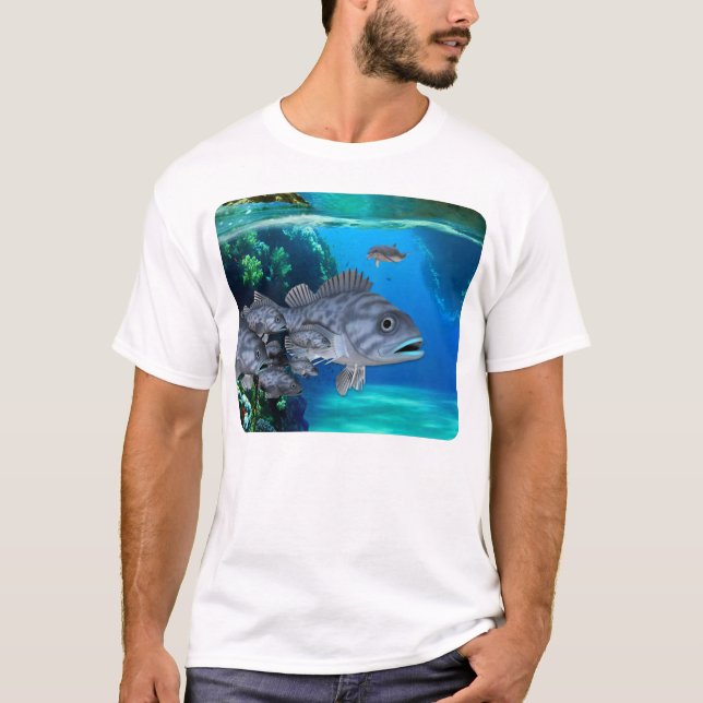 Camiseta de los pescados del océano (Anverso)