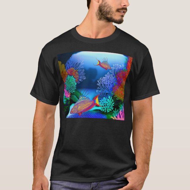 Camiseta de los pescados del Wrasse el interruptor (Anverso)