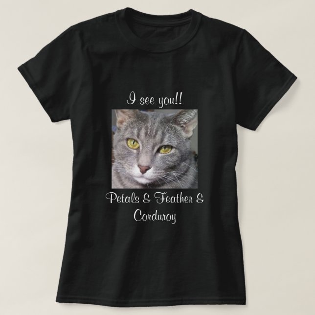 Camiseta de los pétalos y de la pluma y de la pana (Diseño del anverso)