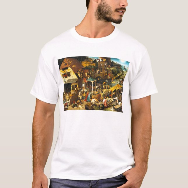 Camiseta de los proverbios de Pieter Bruegel (Anverso)