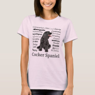 Camiseta de los rasgos de Cocker Spaniel