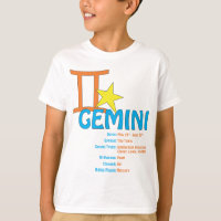 Camiseta de los rasgos de los géminis