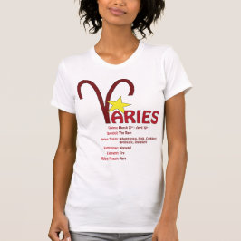 Camiseta de los rasgos del aries