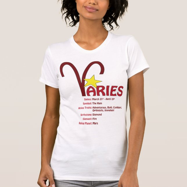 Camiseta de los rasgos del aries (Anverso)