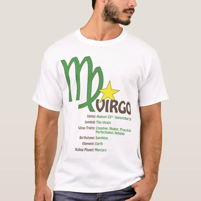 Camiseta de los rasgos del virgo (Anverso)