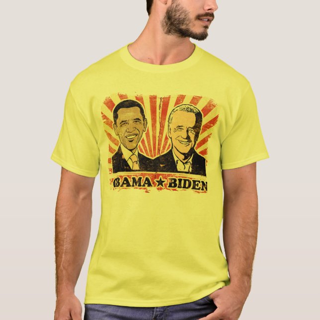 Camiseta de los retratos de Obama Biden (Anverso)