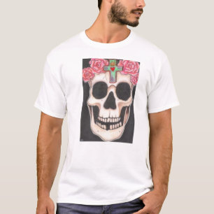 Camiseta de los rosas de N del cráneo '
