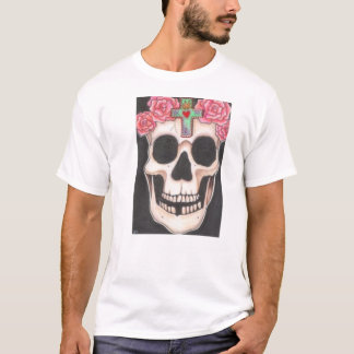 Camiseta de los rosas de N del cráneo '