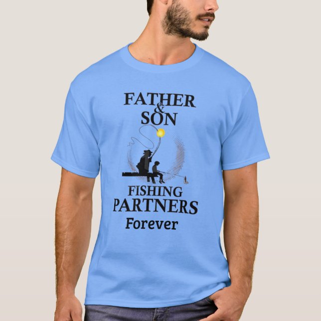 Camiseta de los socios pesqueros del padre hijo (Anverso)