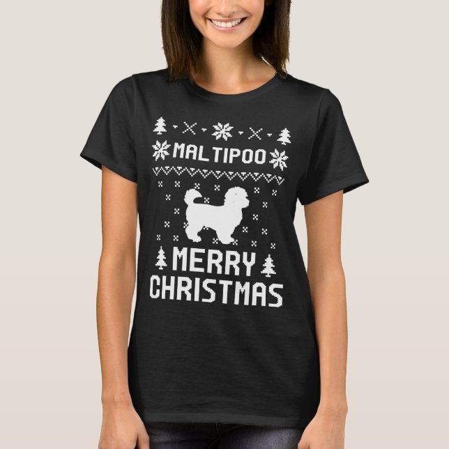 Camiseta de los suéteres de las Felices Navidad de (Anverso)
